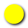 A yellow circle with a shadow.